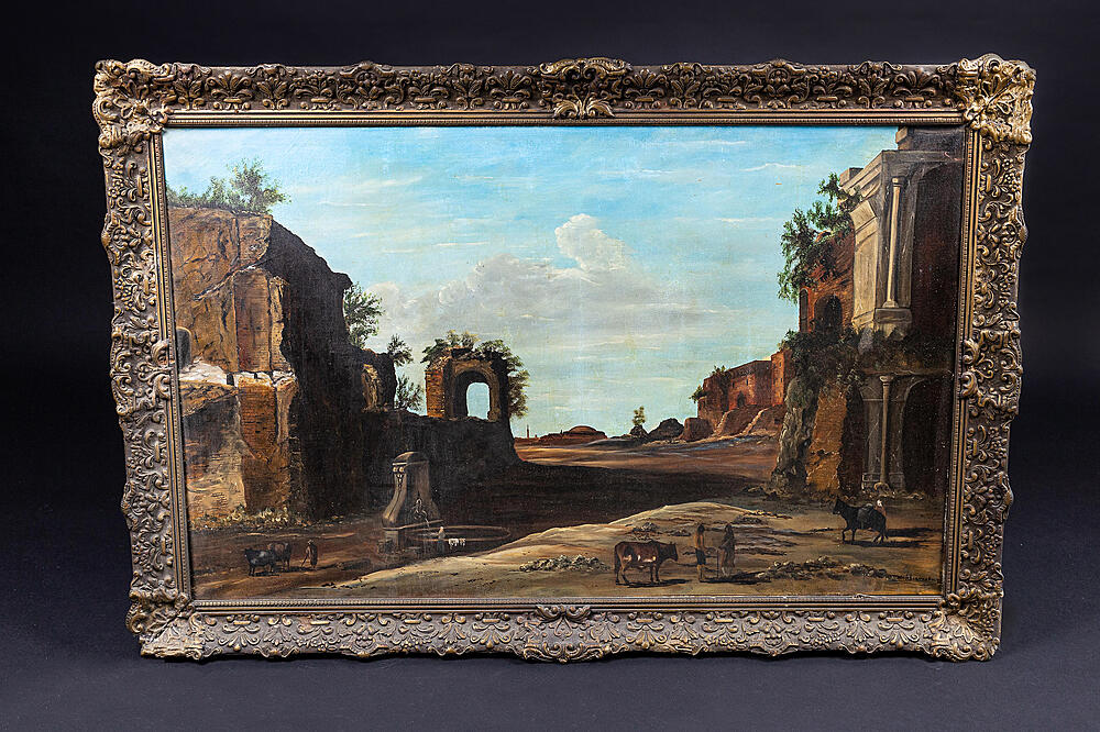 Картина «Римские руины», автор J.Schumacher, Hudson River School