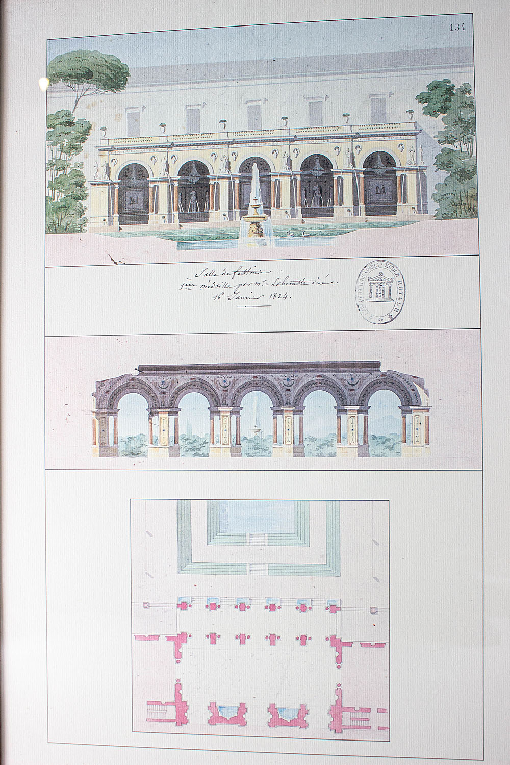Планы архитектурных сооружений «Эколь» 1824 и 1899 гг.