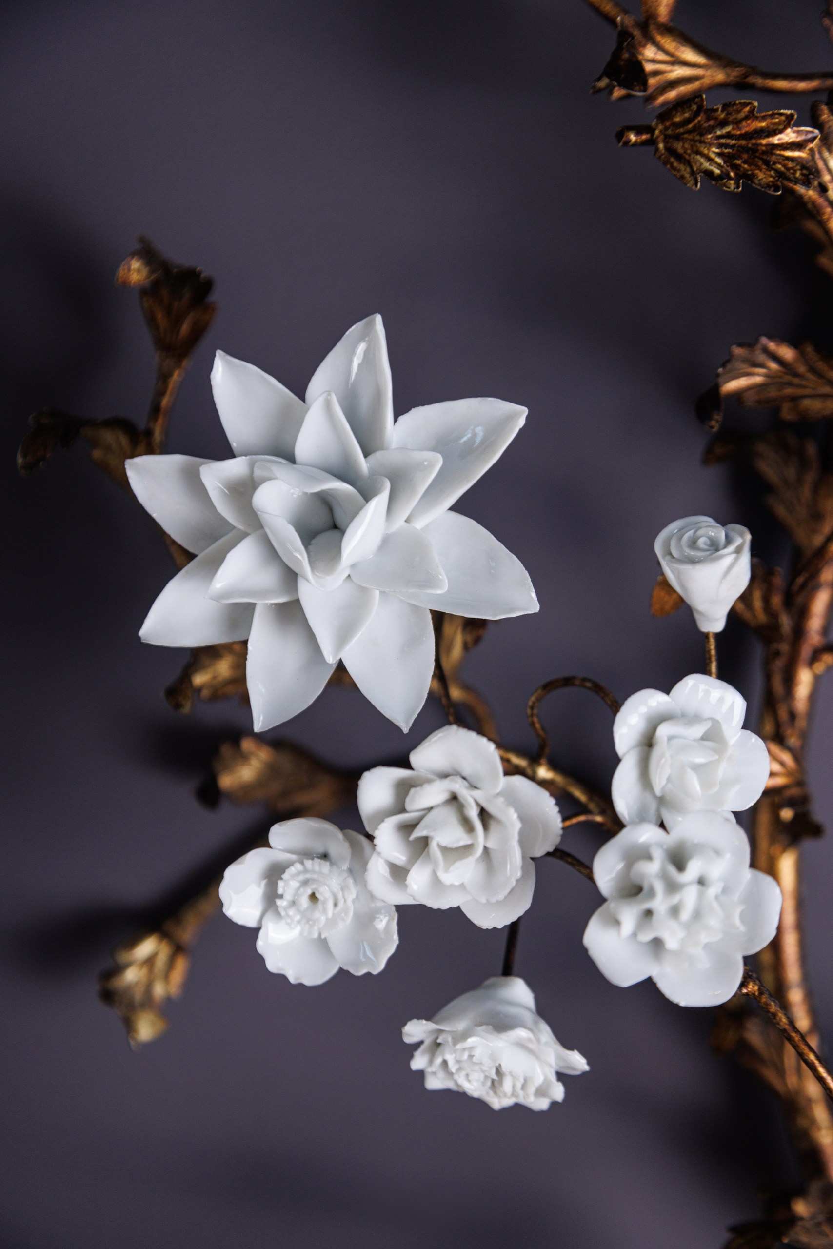 Настенное бра в виде цветущей ветви «Fleur Blanche»